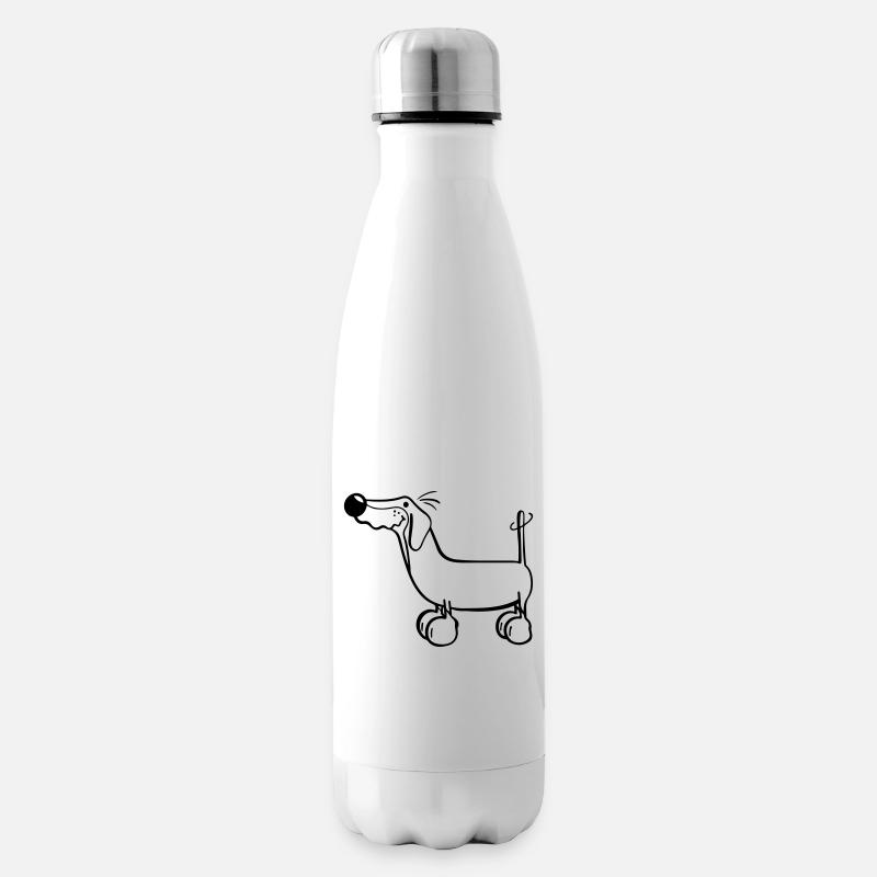 Der Dackel - Isolierflasche - Weiß