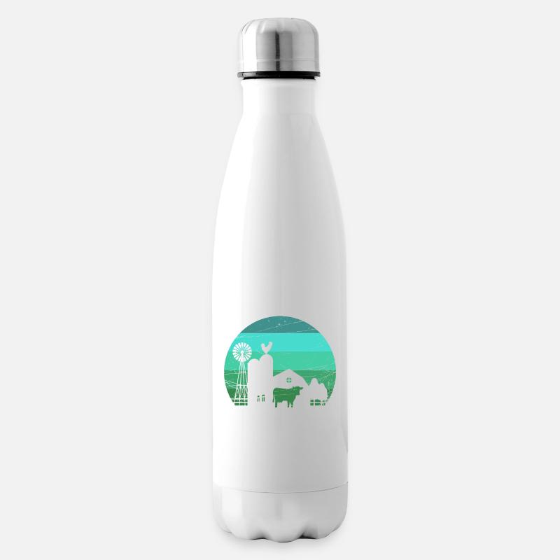 Bauernhof - Farm - Isolierflasche - Weiß