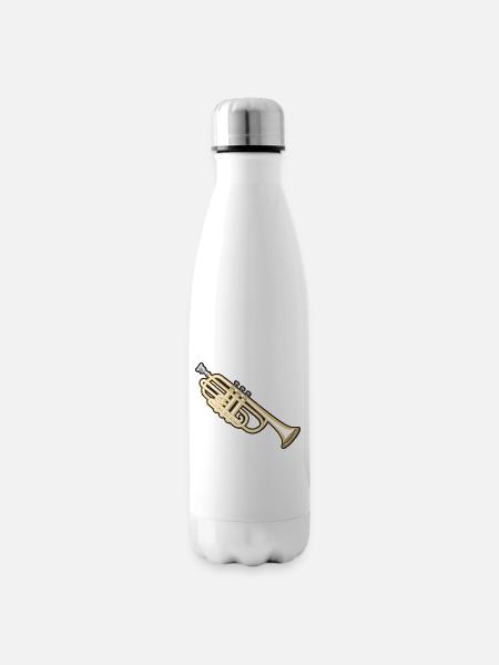 Trompete - Isolierflasche - Weiß