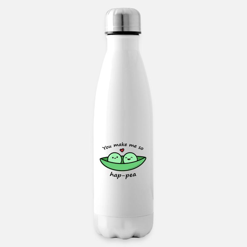 Petits pois mignons - Bouteille isotherme - blanc