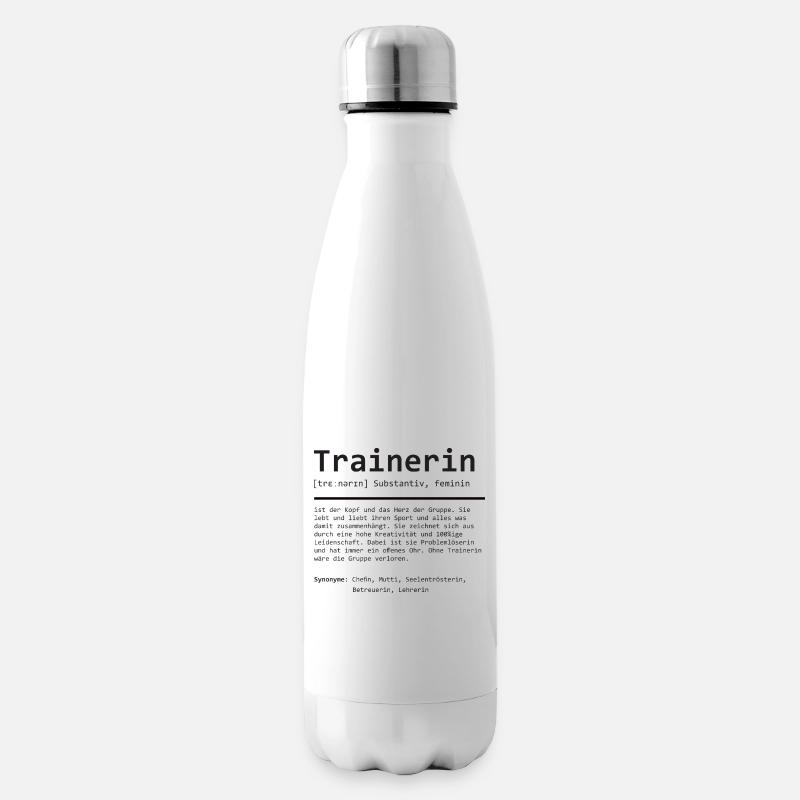 Trainerin | Definition | Grammatik - Isolierflasche - Weiß