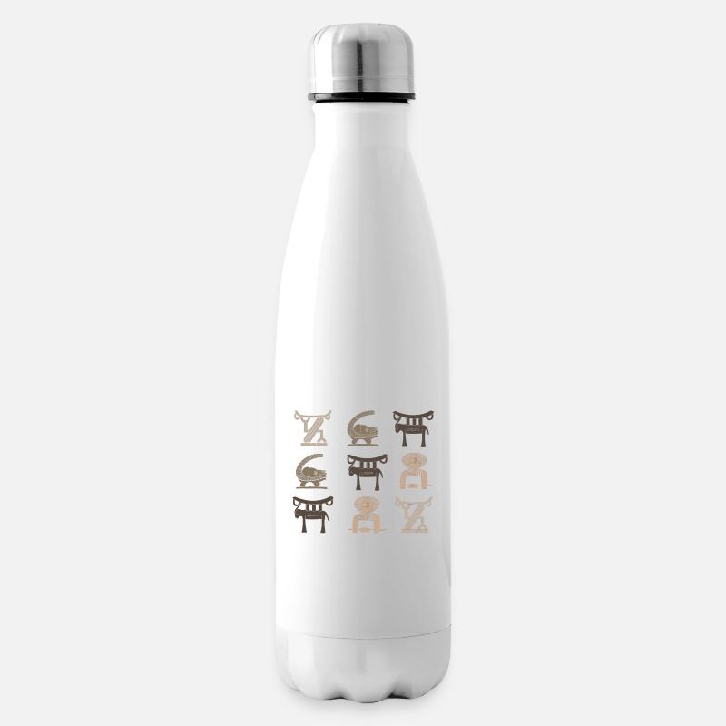 Abstrakte afrikanische Stammeskunst - Isolierflasche - Weiß