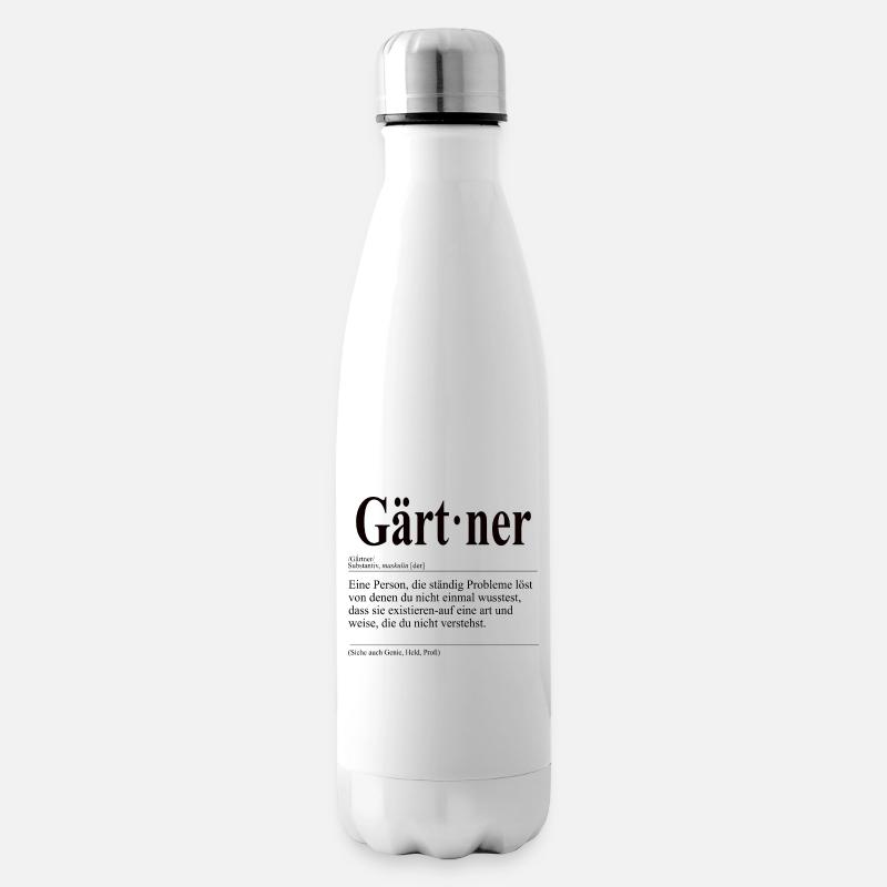 Gärtner Lustige Berufs Definition - Isolierflasche - Weiß