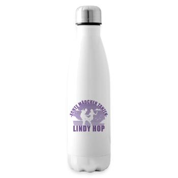Echte Mädchen tanzen Lindy Hop Geschenk - Isolierflasche - Weiß - Rechts