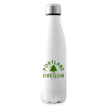 Portland Grüner Baum Logo - Isolierflasche - Weiß - Rechts