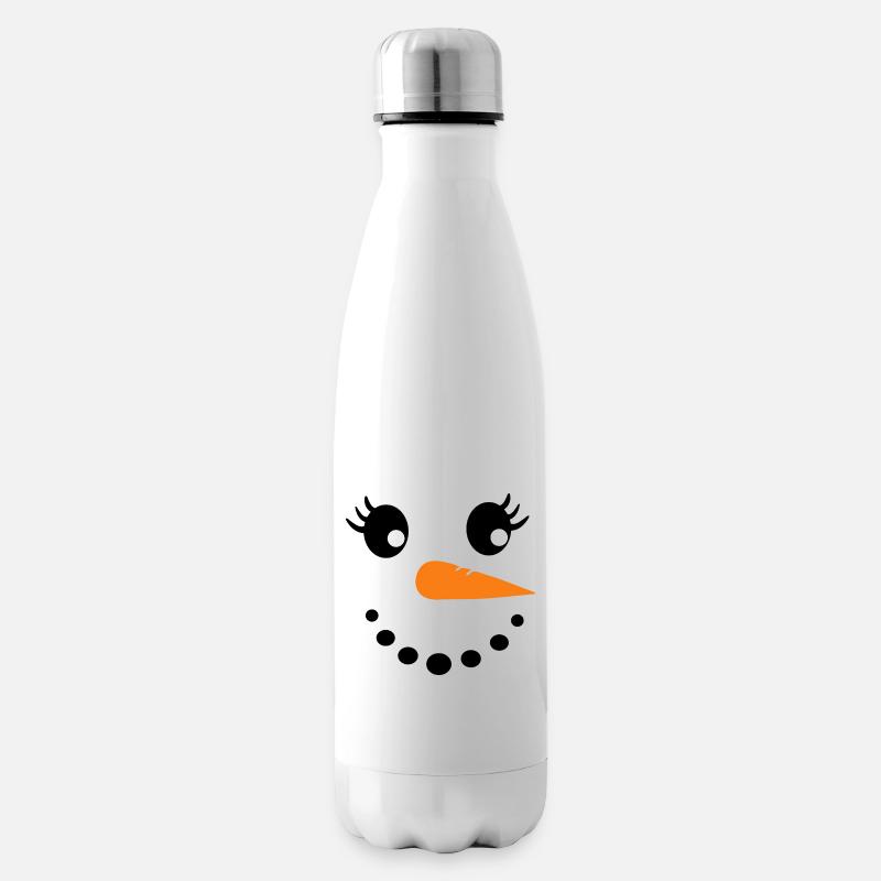 Schneemann - Isolierflasche - Weiß