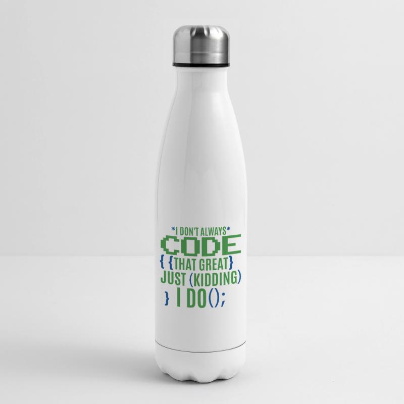 Funny Coder Programmer IT Insulated Water Bottle