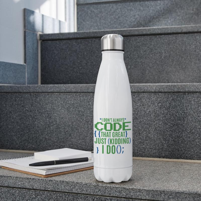 Funny Coder Programmer IT Insulated Water Bottle