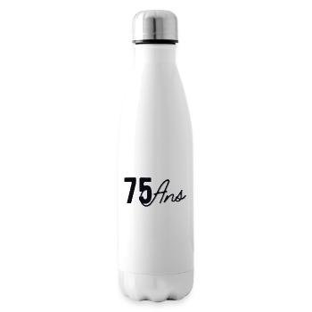 75 Ans - Bouteille isotherme - blanc - Droite