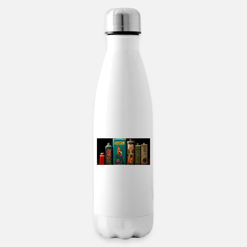 Vintage Blechdosen - Isolierflasche - Weiß
