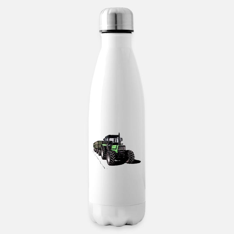 Deutz 4.31 Traktor mit Anhänger - Isolierflasche - Weiß