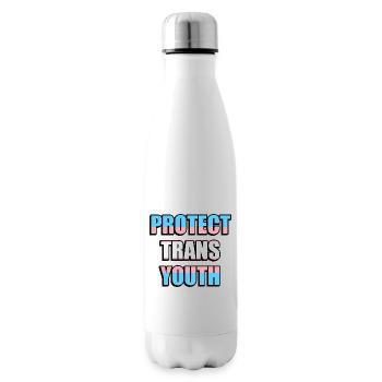 Protect Trans Youth - Insulated Water Bottle - white - Right