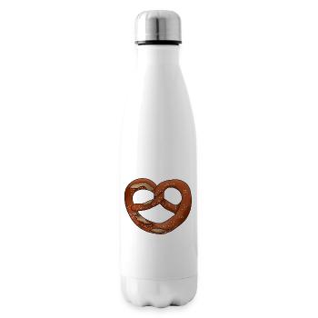 Brezel Bretzel Lauge Bayer Bretzl Pretzel Bretzeli - Isolierflasche - Weiß - Rechts