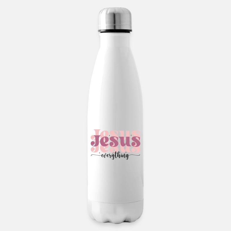 Jesus over everything - Insulated Water Bottle - white