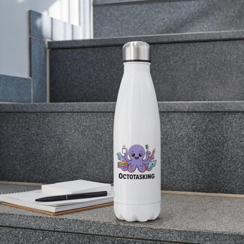 Octotasking Creature in Multitask Mode Insulated Water Bottle