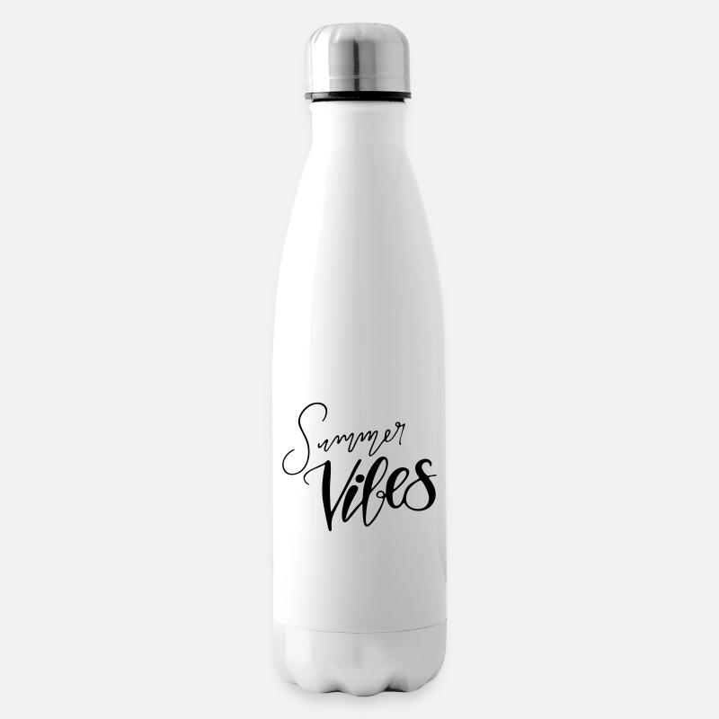 Lettrage à la main « Summer Vibes » Différentes couleurs - Bouteille isotherme - blanc