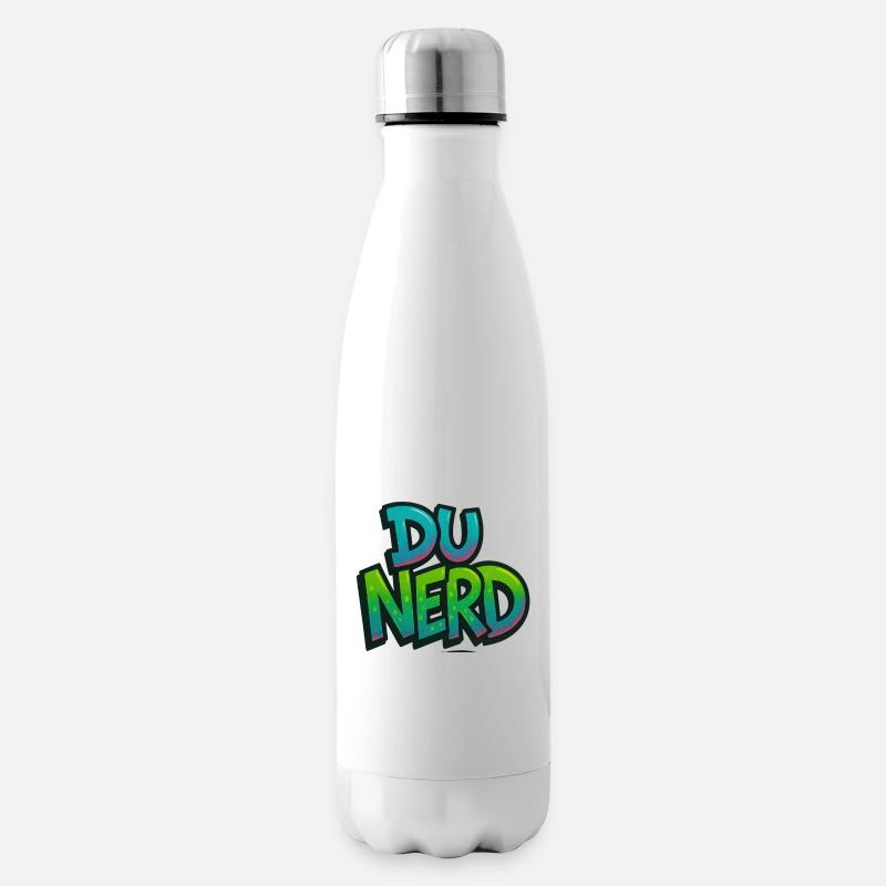Design nerd avec dégradé - Bouteille isotherme - blanc