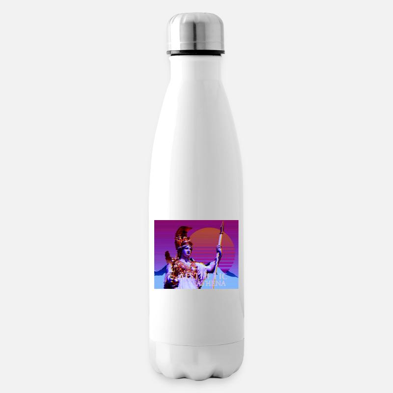 Abstract stylized goddess Athena - Insulated Water Bottle - white