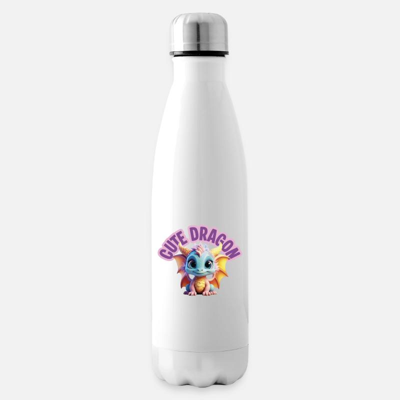 Niedlicher Drache - Isolierflasche - Weiß