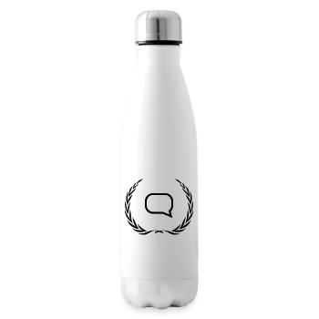 Speech bubble wreath - Insulated Water Bottle - white - Right