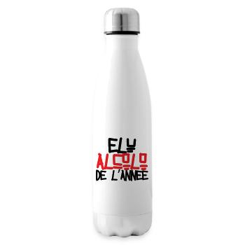 Alcoholic of the Year / Alcohol / Humor - Insulated Water Bottle - white - Right