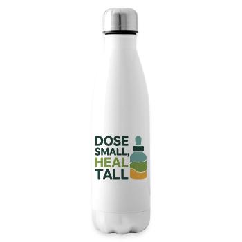 Homeopathy Dose Small Heal Tall Professional  - Insulated Water Bottle - white - Right
