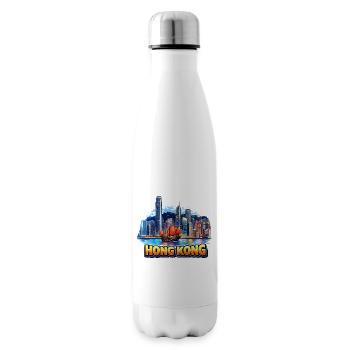 Hong Kong Skyline  - Isolierflasche - Weiß - Rechts