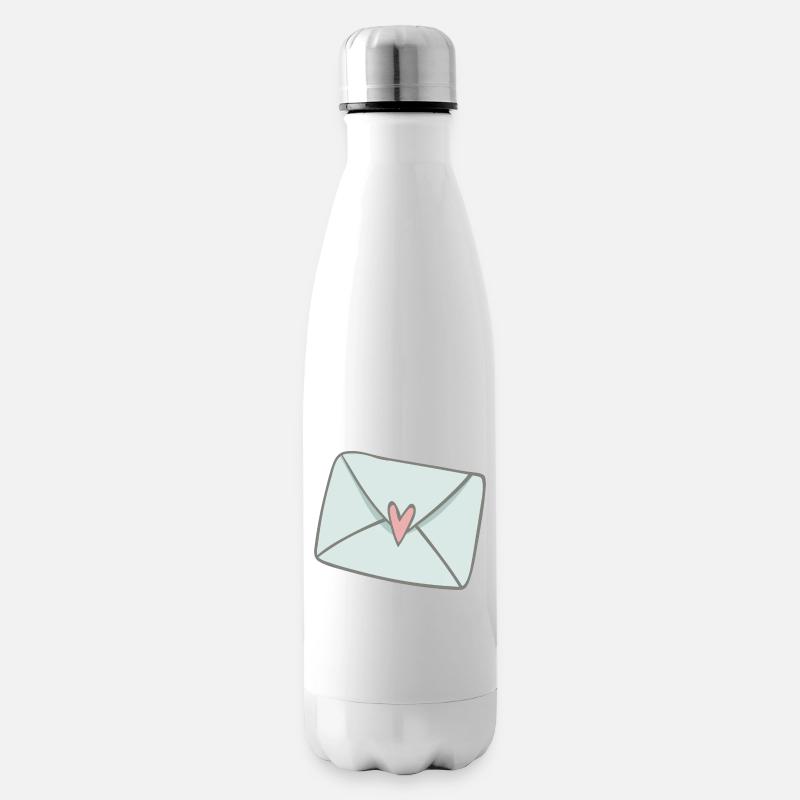 Liebesbrief - Isolierflasche - Weiß