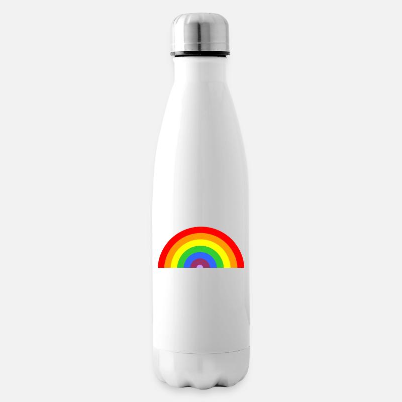 rainbow - Insulated Water Bottle - white