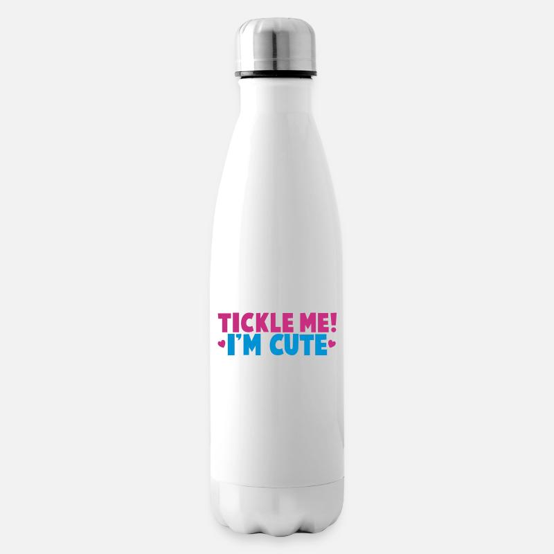 Tickle mich, ich bin süß! - Isolierflasche - Weiß