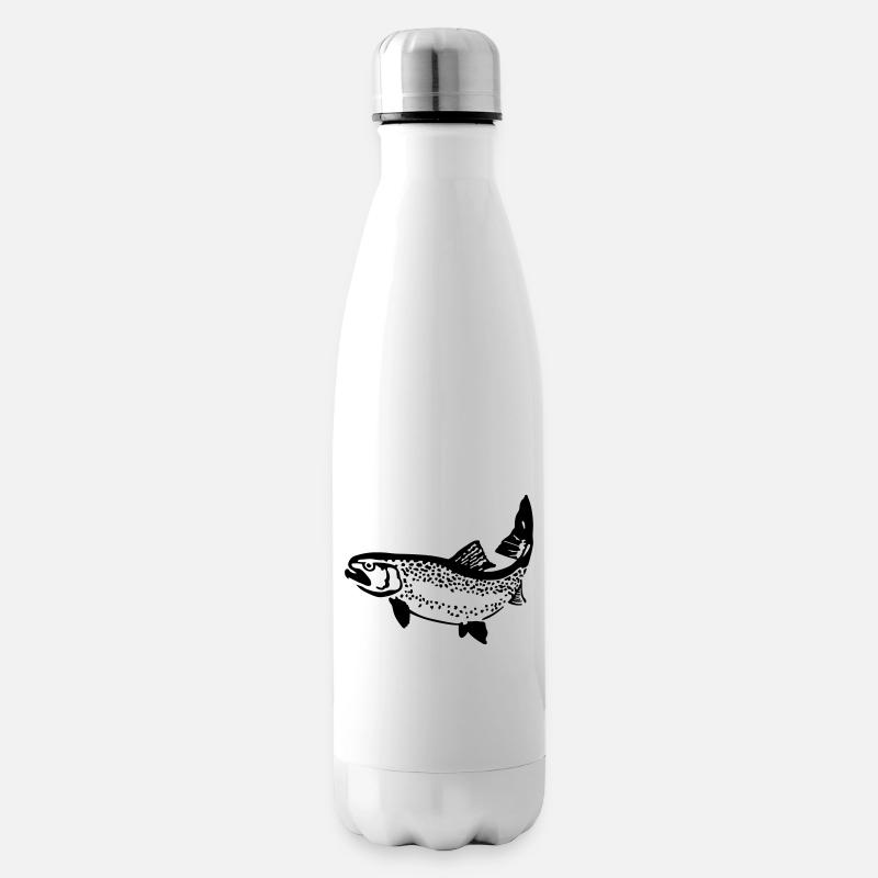 Forelle - Isolierflasche - Weiß
