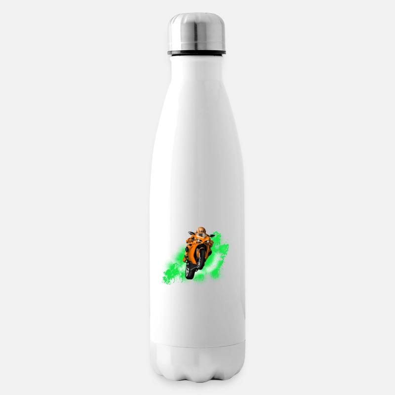 Motorrad - Isolierflasche - Weiß