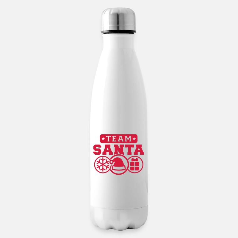 Team Santa (Schriftzug) 02 - Isolierflasche - Weiß