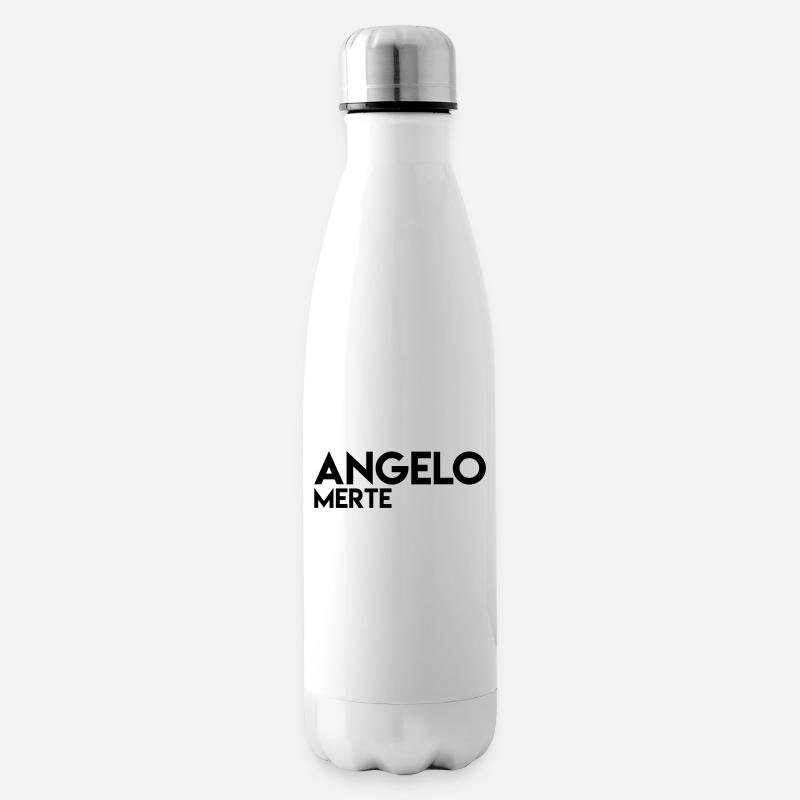 Angelo Merte Black on white - Bouteille isotherme - blanc