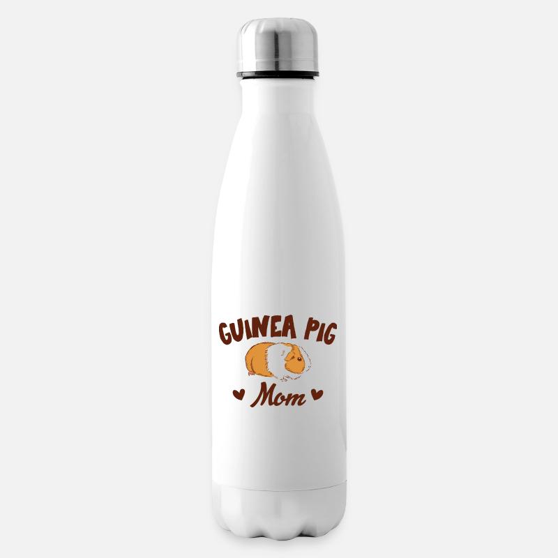Cochon d’Inde Maman Tenue Maman Mère Cochon d’Inde - Bouteille isotherme - blanc