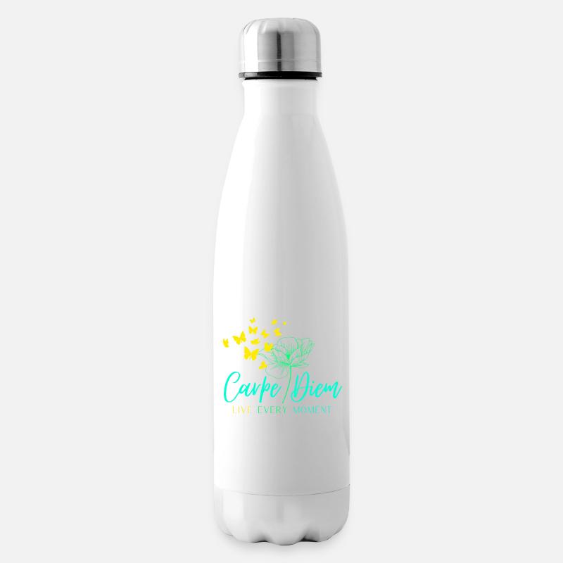 Carpe Diem LIVE EVERY MOMENT - Isolierflasche - Weiß