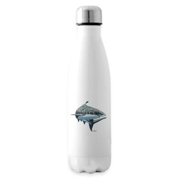 great white shark/ shark - Insulated Water Bottle - white - Right