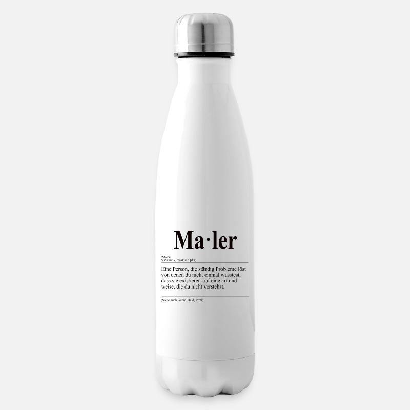 Maler Lustige Berufs Definition - Isolierflasche - Weiß