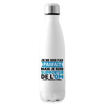 supporter football club humour football marseille - Bouteille isotherme - blanc - Droite