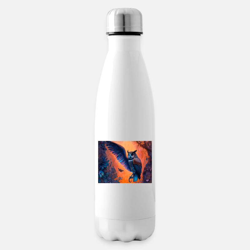 Eule - Isolierflasche - Weiß