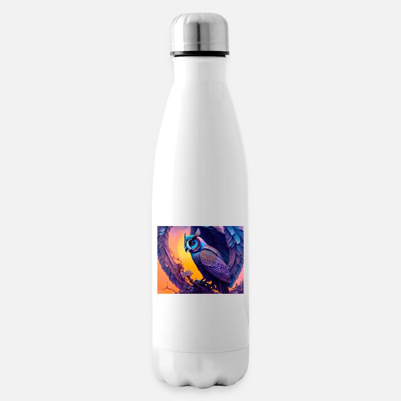 Eule - Isolierflasche - Weiß
