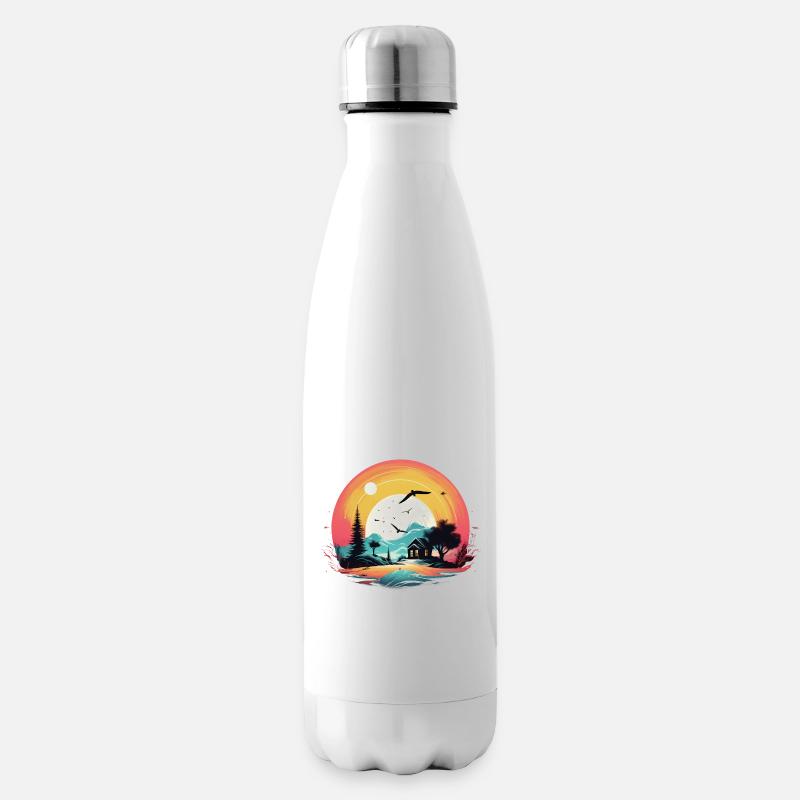 Coucher de soleil - Bouteille isotherme - blanc
