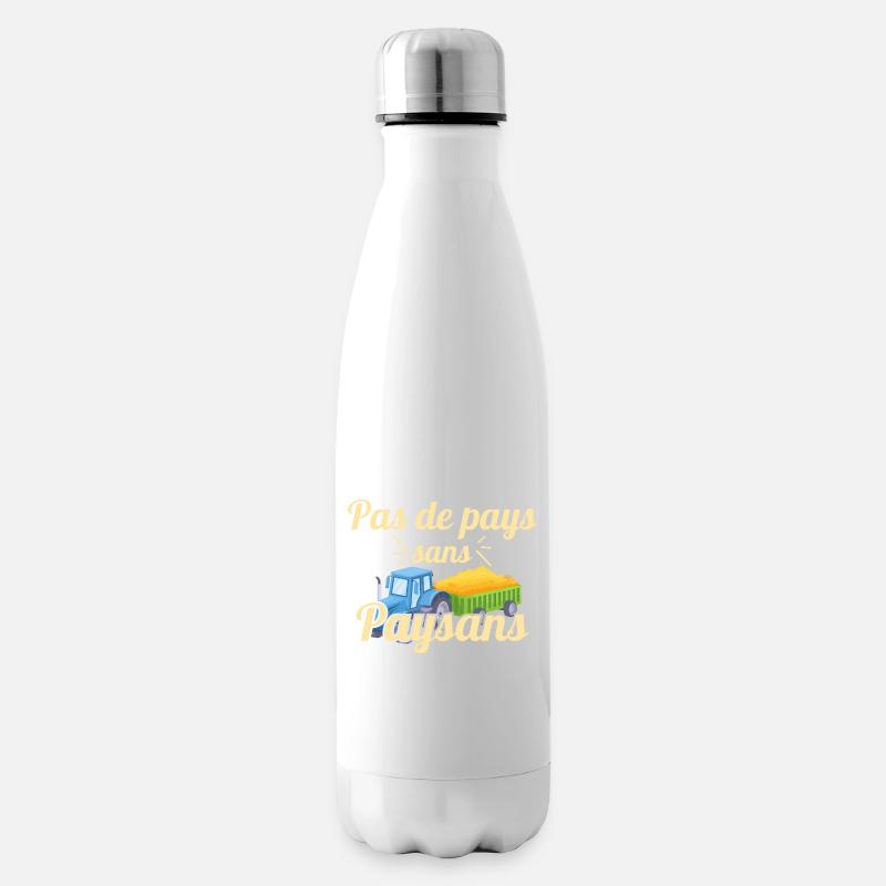 Pas de pays sans paysans - Bouteille isotherme - blanc