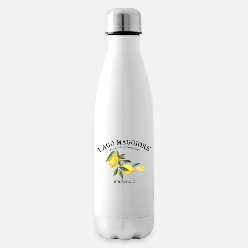 Lago Maggiore - Langensee - Schweiz - Italien - Isolierflasche - Weiß