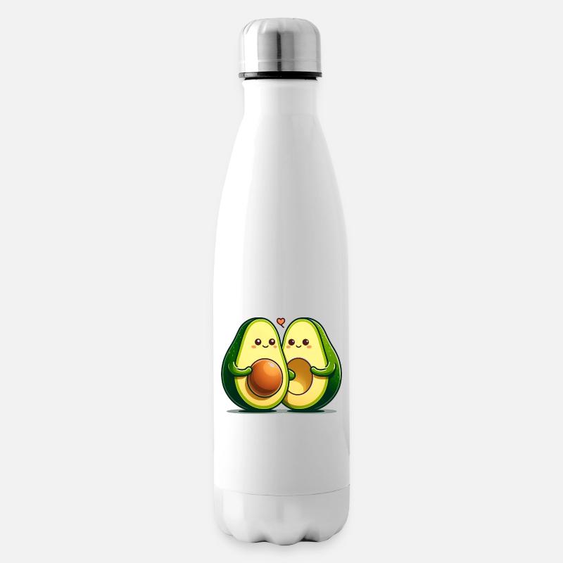 Avocado-Paar - Isolierflasche - Weiß