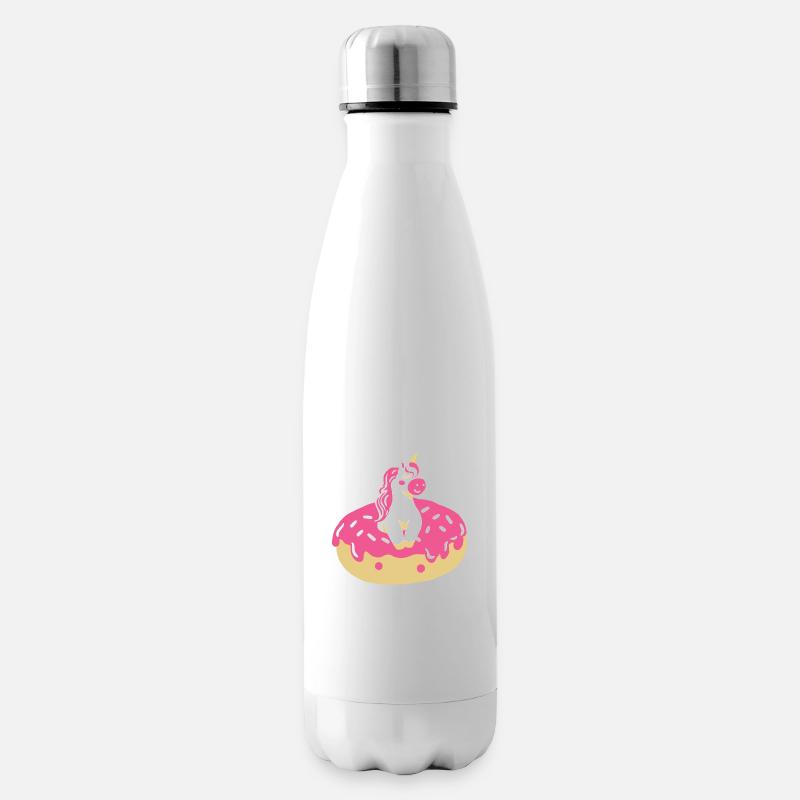 Donut und Einhorn - Isolierflasche - Weiß