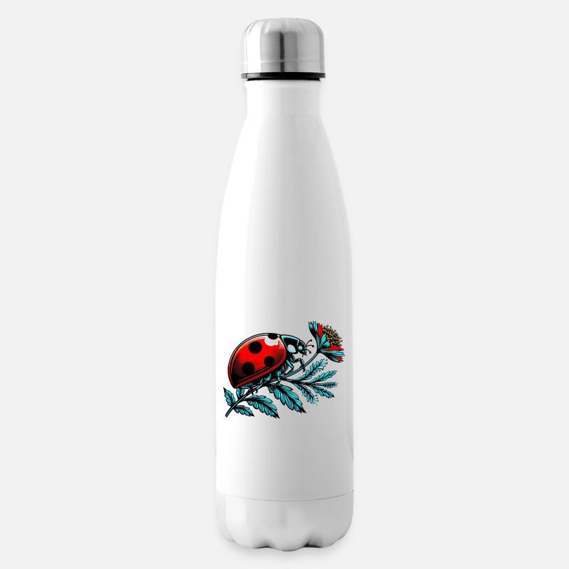 Marienkäfer - Isolierflasche - Weiß