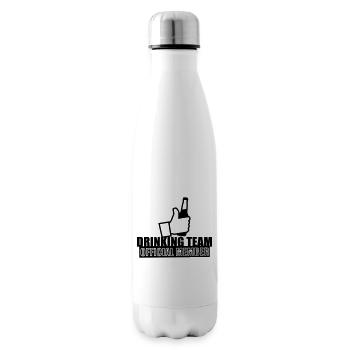 Official member of the drinking team - Fun - Insulated Water Bottle - white - Right