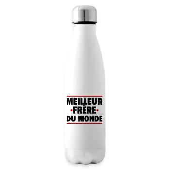 Meilleur frère du monde, idée cadeau frere - Bouteille isotherme - blanc - Droite