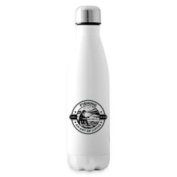 Fishing, a way of life - Insulated Water Bottle - white - Right